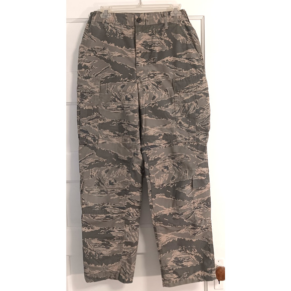 Camo Pants Mens 30R Tiger Stripe Cargo Ripstop BDU Tactical Military Fatigues - Picture 1 of 14
